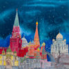 Silk Scarf “Moscow. The Red Square”